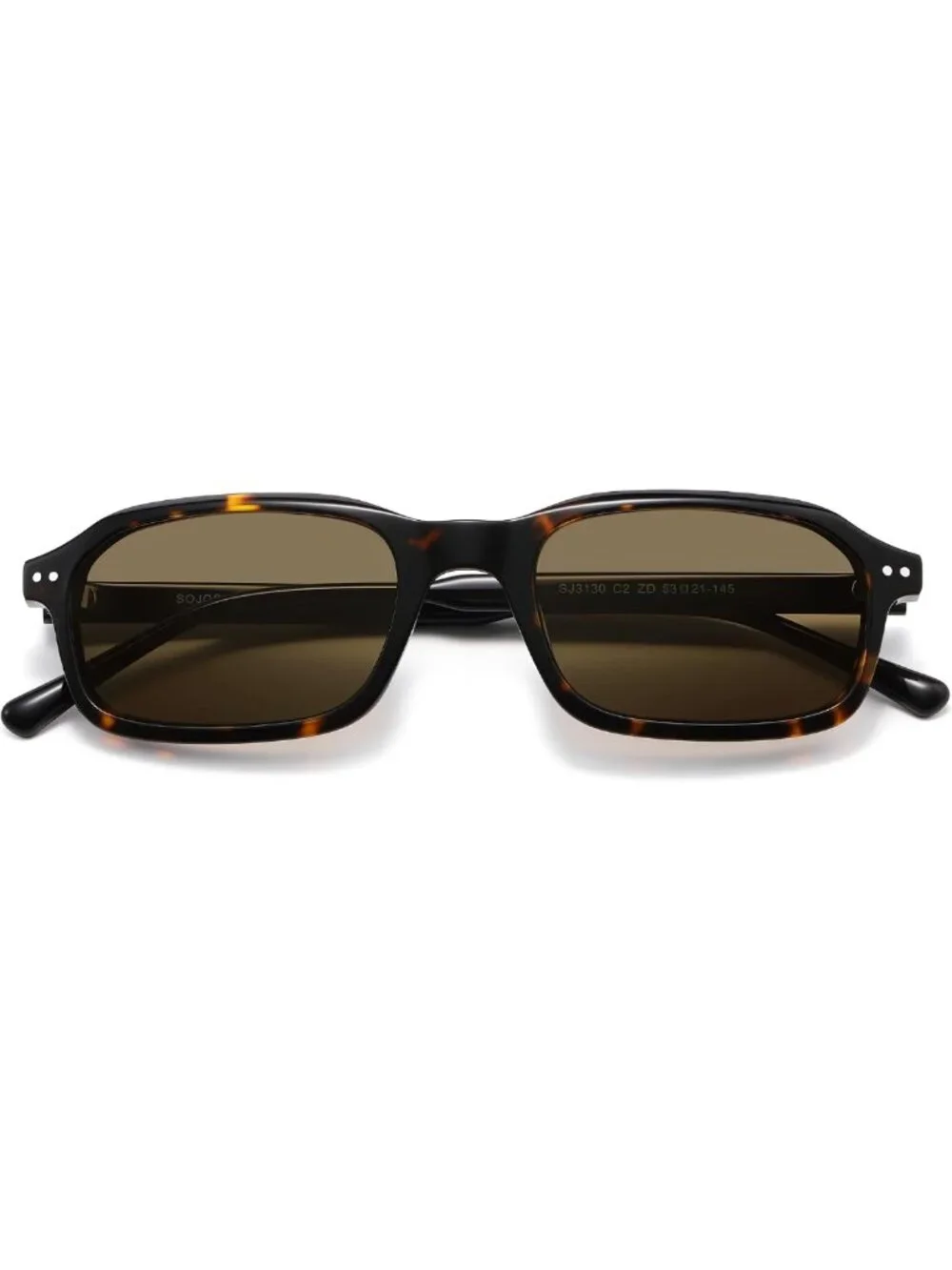 Classic Rectangle Polarized Sunglasses | UV400 Acetate Frame | Unisex Daily Wear